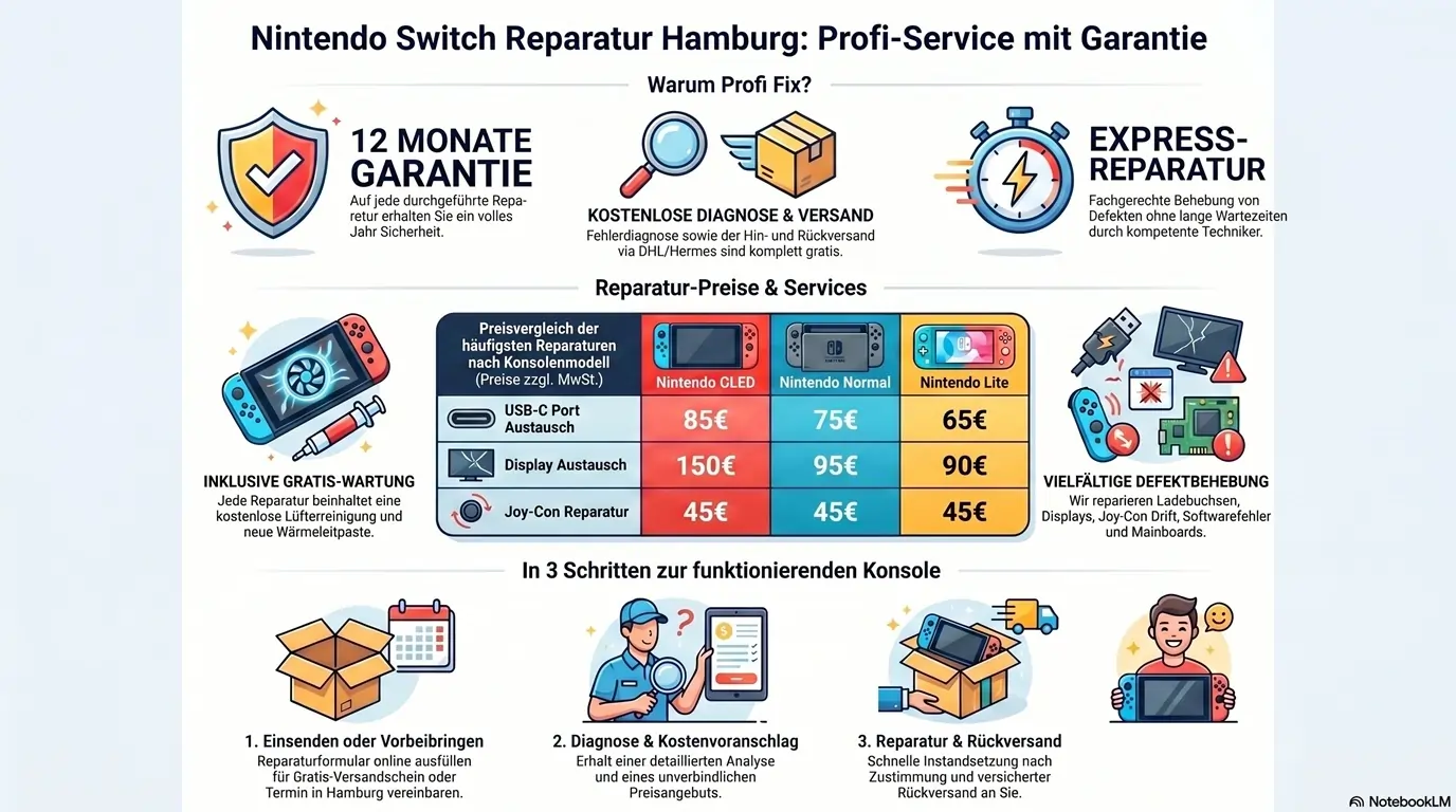 Nintendo Switch Reparatur in Hamburg